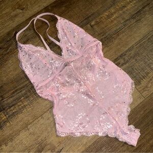 Pink Lace Bodysuit